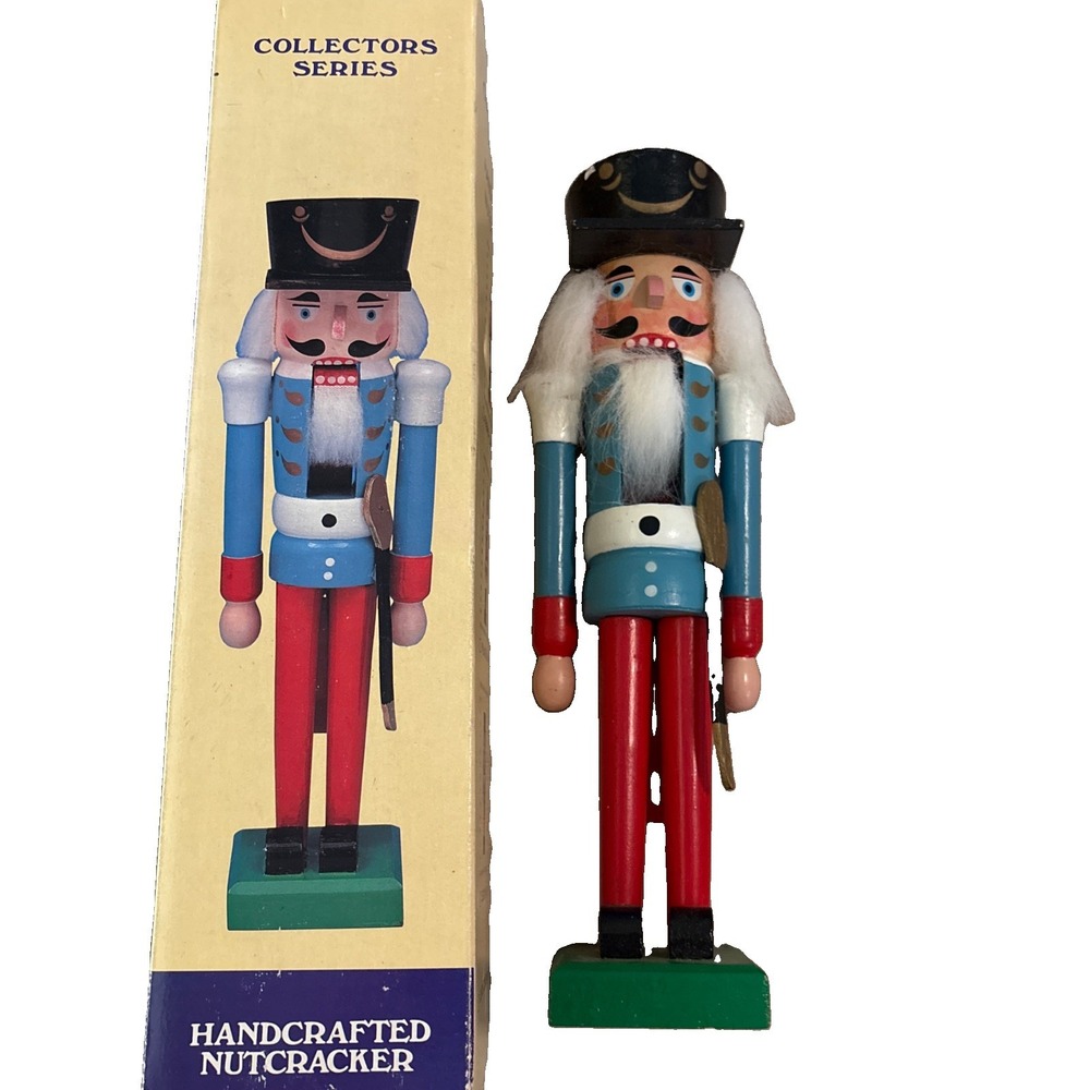 Series Collectors Vintage 13" Blue Nutcracker With Sword And Box